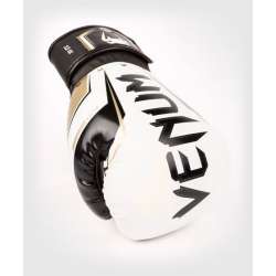 Gants de boxe Venum elite evo blanc or (1)