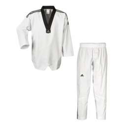 Dobok de taekwondo Adidas Adi-Club II (rayures noires)