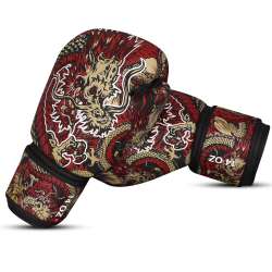 Gants de kick boxing Buddha fantasy dragon (rouge) 3