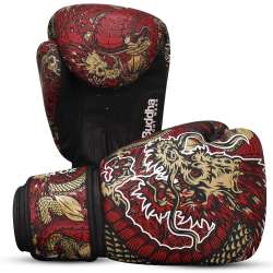 Gants de kick boxing Buddha fantasy dragon (rouge) 5