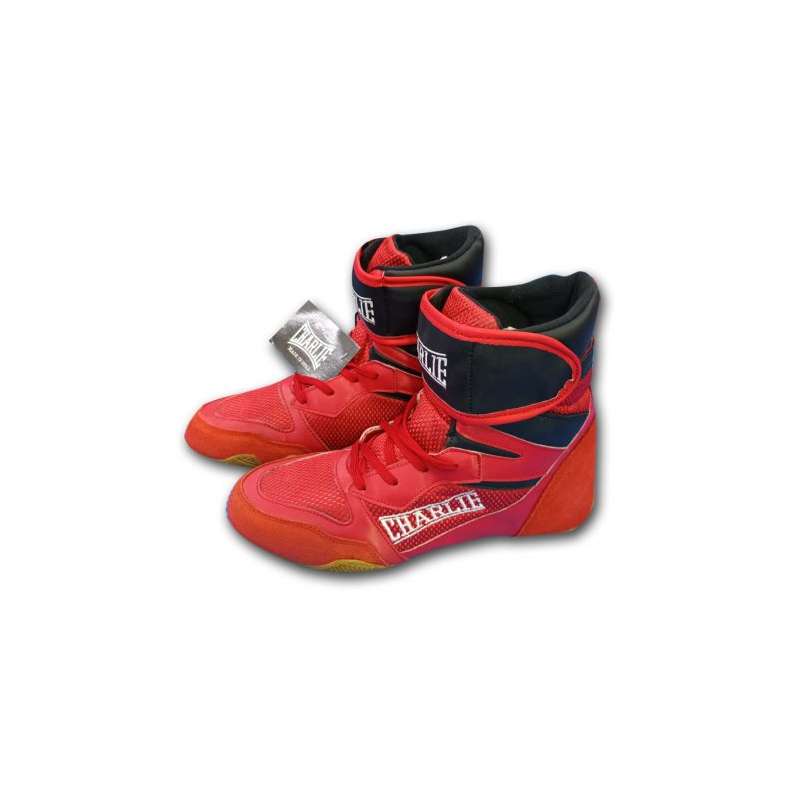 Chaussures de boxe Charlie ring pro (rouge)