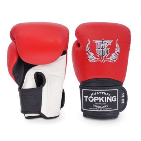 Gants boxe Top King super air (rouge/blanc/noir)
