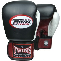 Gants de boxe Twins BGVL4 (noir/blanc/rouge)